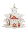 Karácsonyi Porcelán bögre 360 ml fenyőfa díszcsomagolásban Gingerbread House