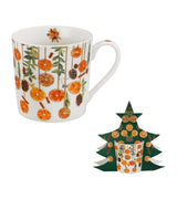 Karácsonyi Porcelán bögre 360 ml fenyőfa díszcsomagolásban Winter Fruits