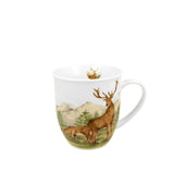 Porcelán bögre 400 ml szarvas mintás ajándék díszdobozban