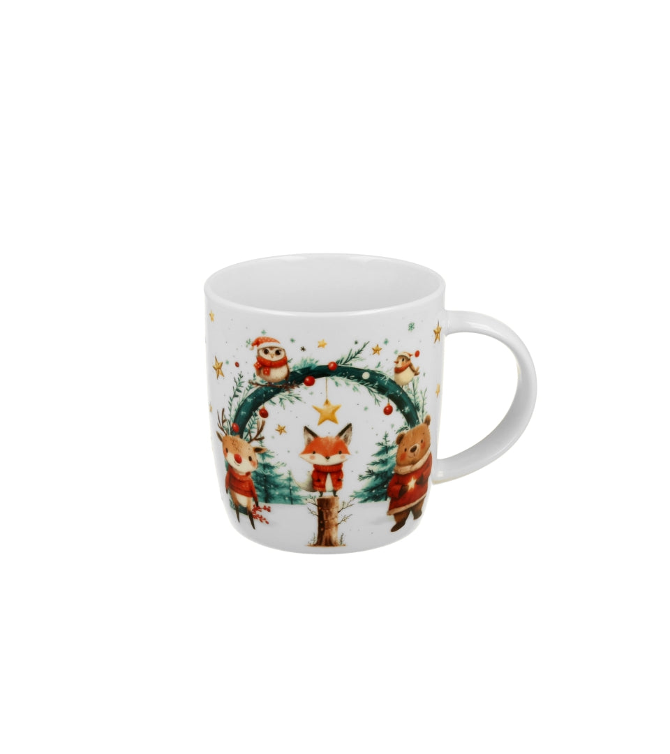 Karácsonyi porcelán bögre 400 ml házikó díszcsomagolásban Christmas Cuties 2