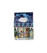 Karácsonyi hóemberes porcelán bögre házikó díszcsomagolásban Snowman