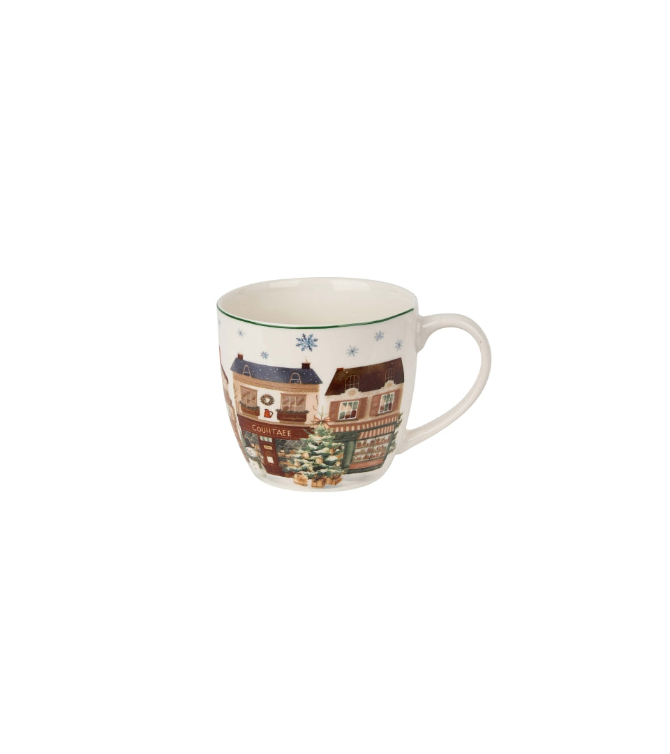Karácsonyi Porcelán bögre 460 ml díszcsomagolásban Christmas City 2