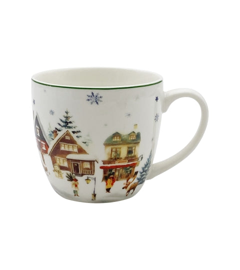 Karácsonyi porcelán bögre díszcsomagolásban Christmas Village 460 ml