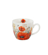 Porcelán pipacsos bögre 460 ml papír díszcsomagolásban
