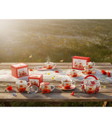 Porcelán pipacsos bögre 460 ml papír díszcsomagolásban