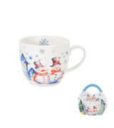 Karácsonyi hóemberes porcelán bögre 460 ml díszcsomagolásban Snowman