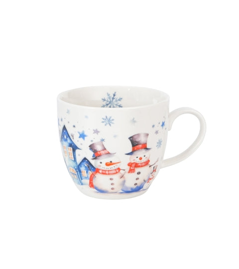 Karácsonyi hóemberes porcelán bögre 460 ml díszcsomagolásban Snowman