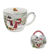 Hóemberes Karácsonyi porcelán bögre díszcsomagolásban 460 ml Snowman Smile