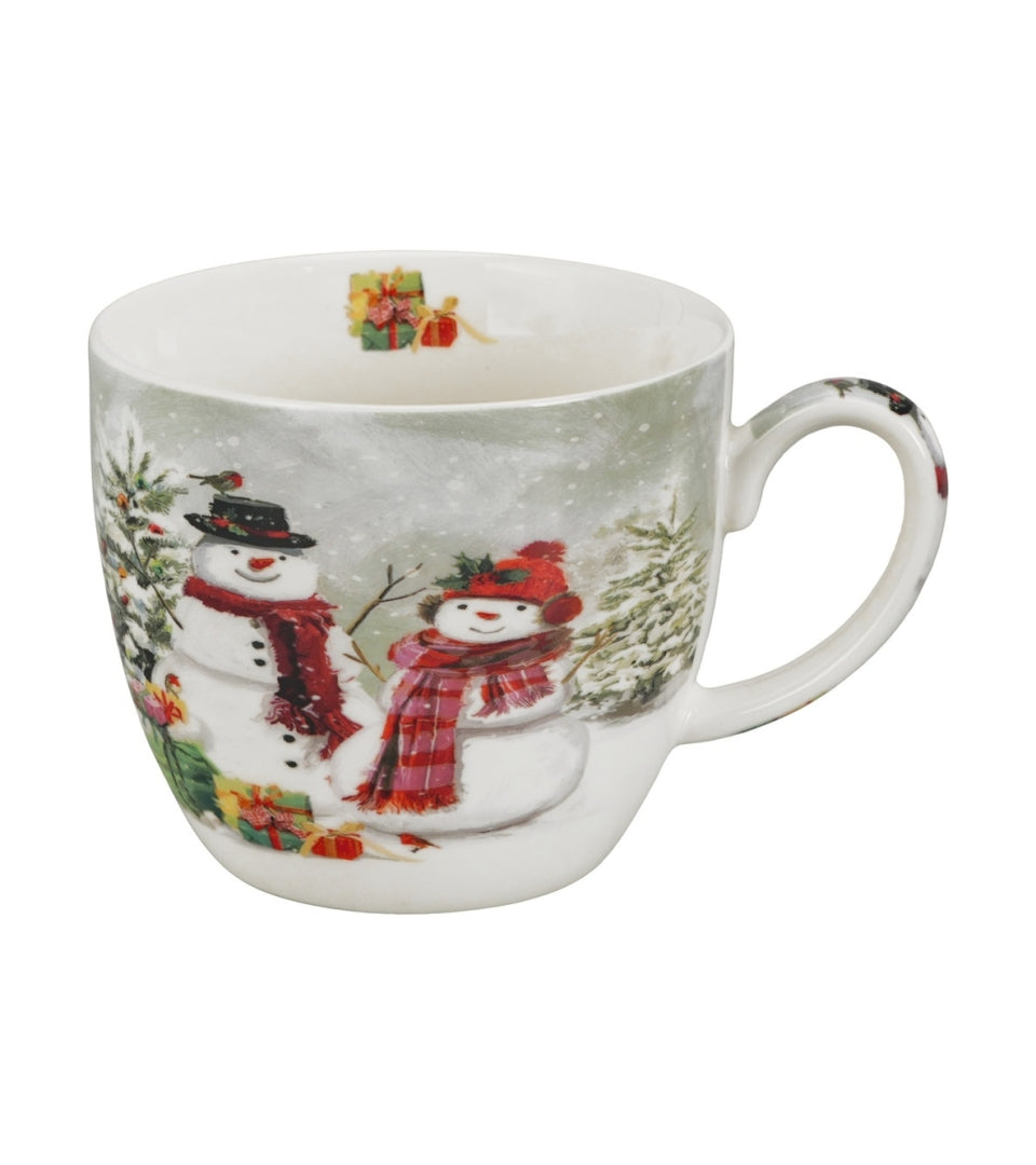 Hóemberes Karácsonyi porcelán bögre díszcsomagolásban 460 ml Snowman Smile