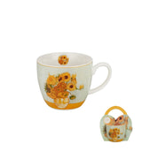 Porcelán bögre dísztasakkal Van Gogh Napraforgók 460 ml