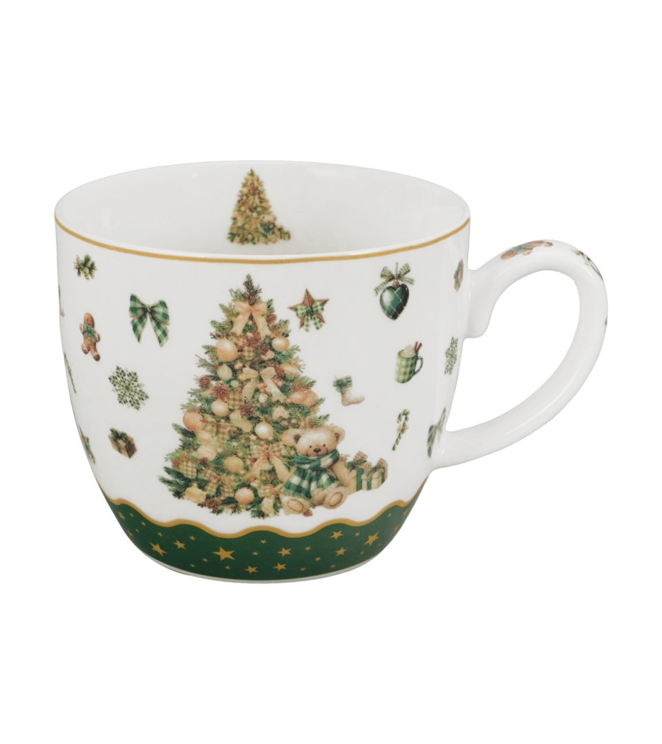 Karácsonyfás porcelán bögre 460 ml díszcsomagolásban Tree Sparkle