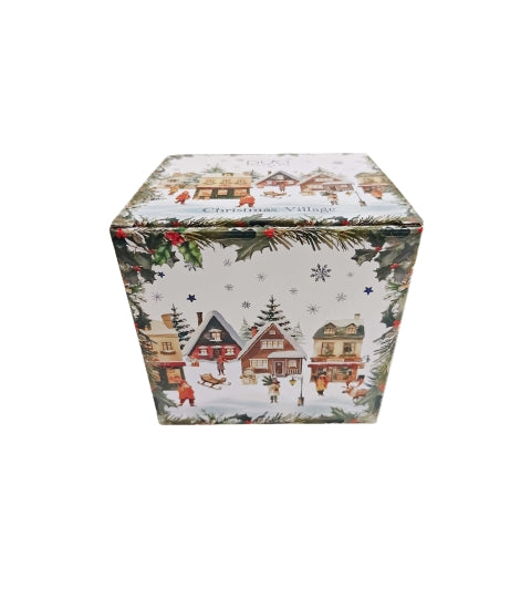 Karácsonyi porcelán nagy bögre díszdobozban Christmas Village 650 ml
