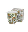 Porcelán bögre virág mintás 650 ml díszdobozban