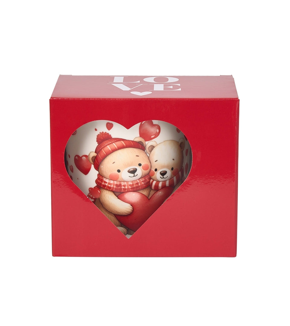Valentin napi macis porcelán bögre díszdobozban 650 ml Bears with Hearts