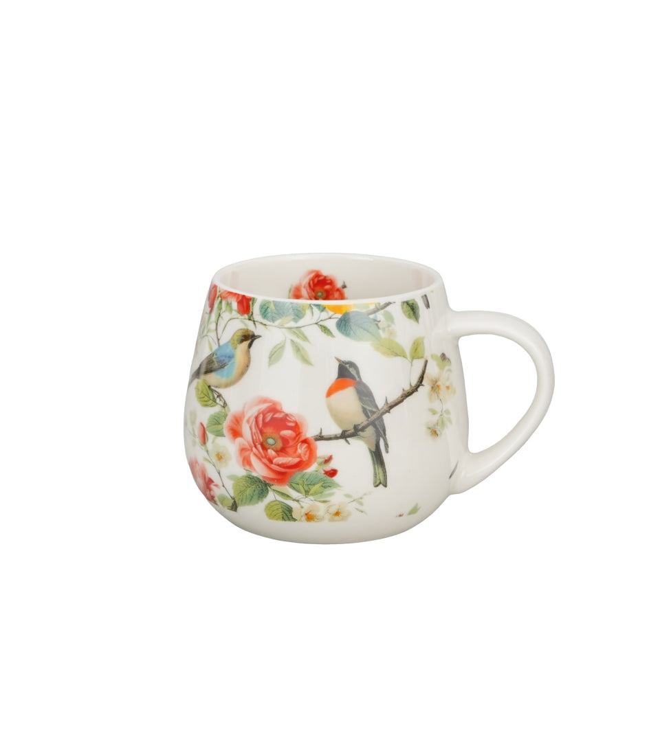 Porcelán madaras bögre 430 ml díszdobozban April