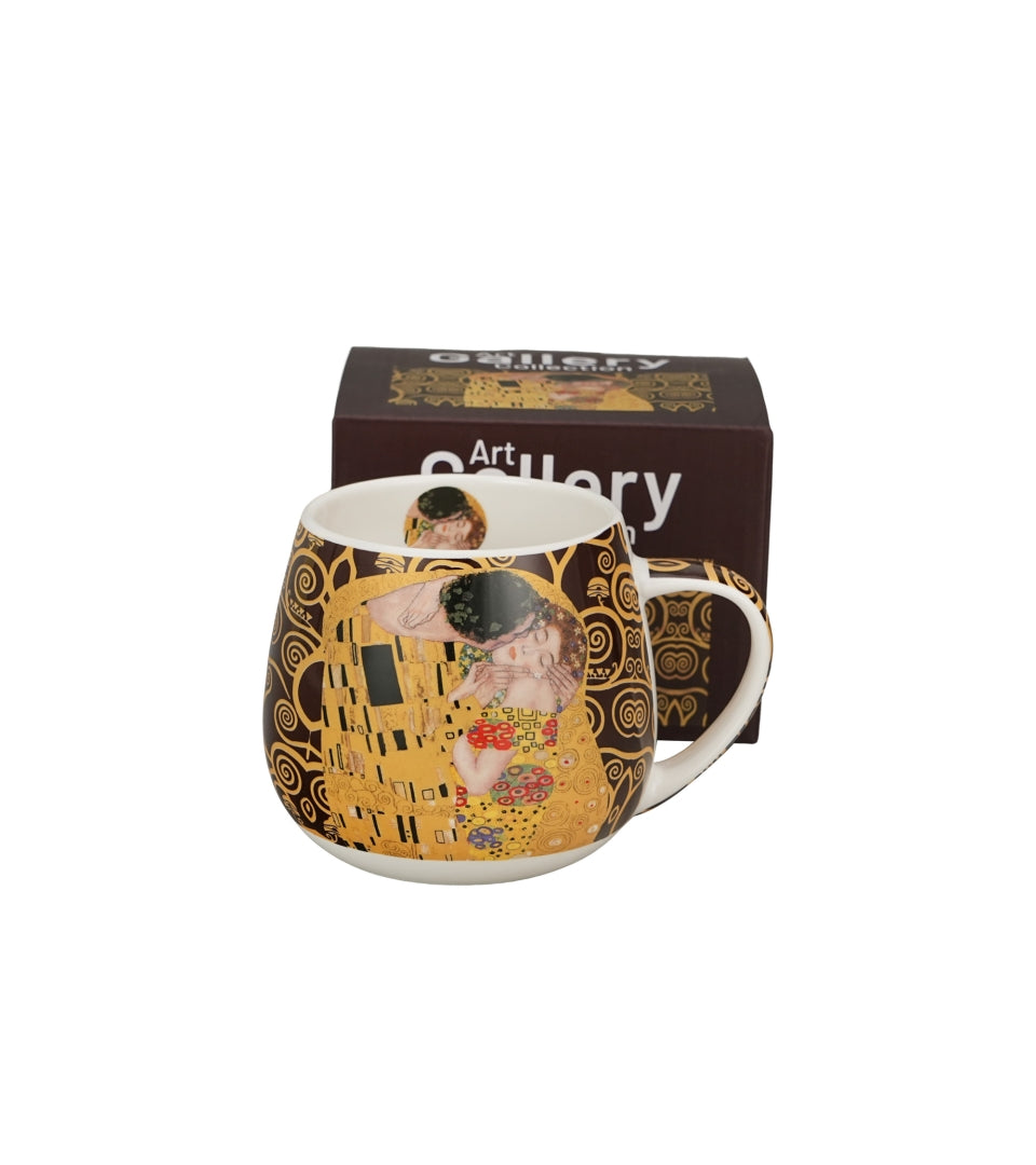 Porcelán bögre 430 ml ajándék díszdobozban Klimt A Csók