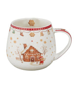 Karácsonyi Porcelán bögre 430 ml díszdobozban Gingerbread House