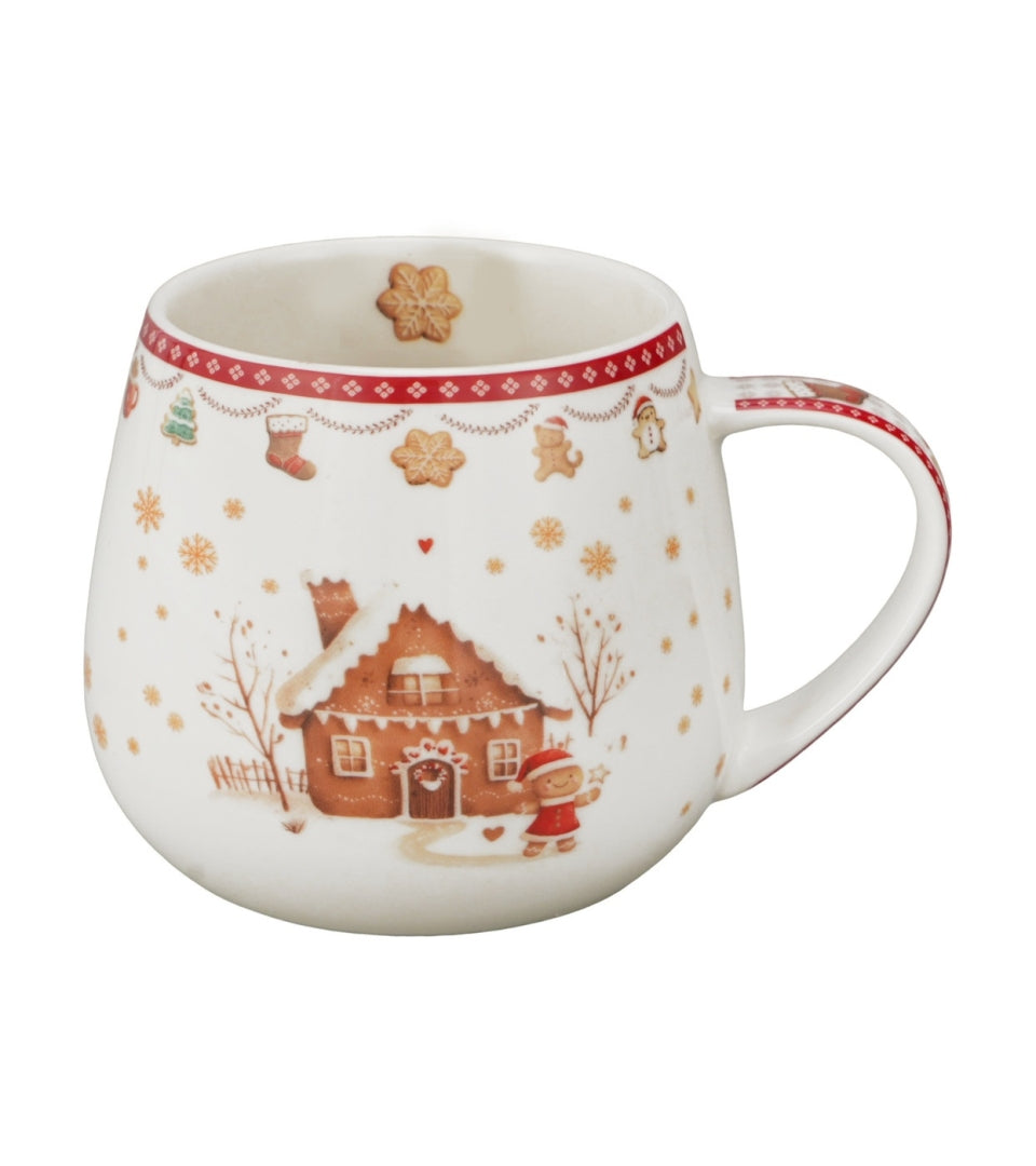Karácsonyi Porcelán bögre 430 ml díszdobozban Gingerbread House