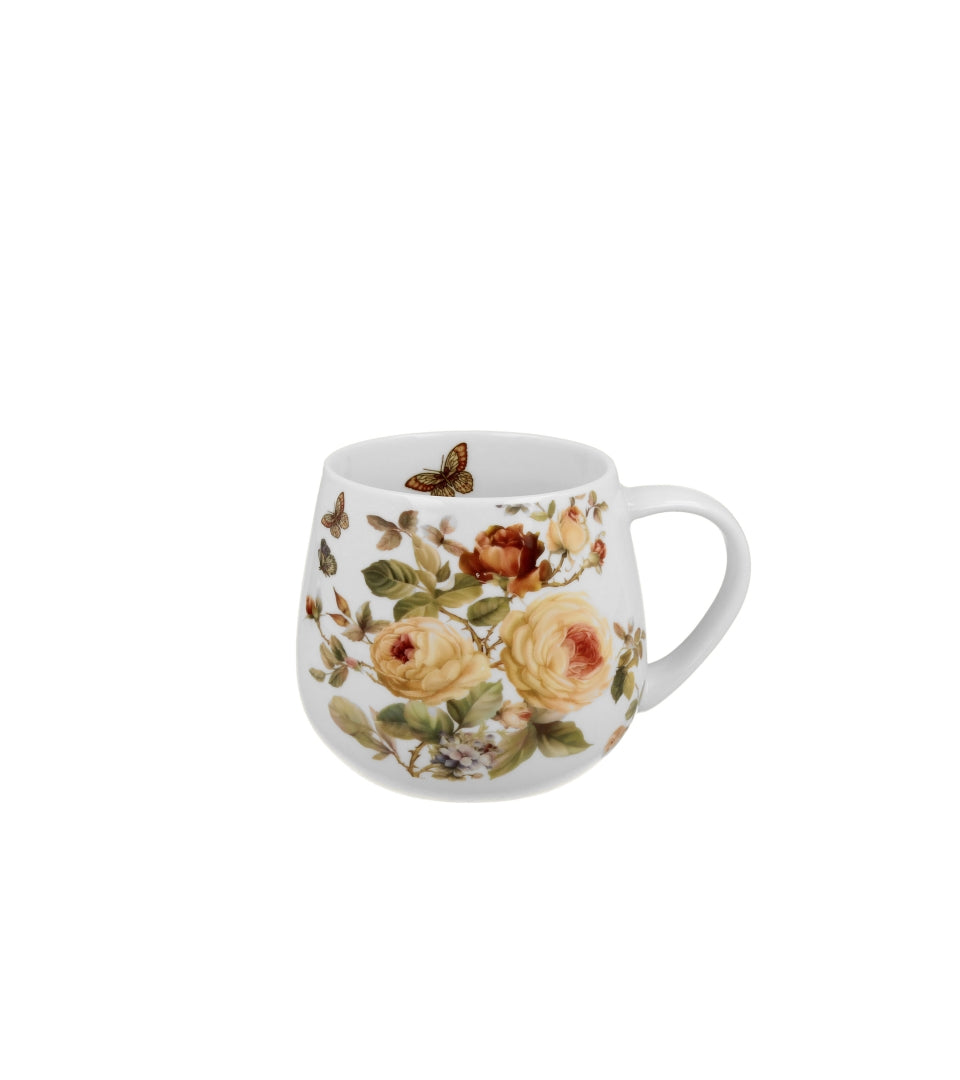 Porcelán virágos bögre 430 ml ajándék díszdobozban Zahra