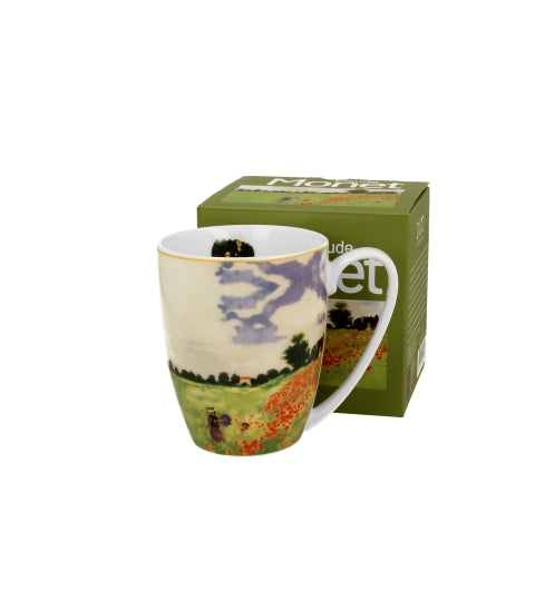 Porcelán bögre 360ml dobozban Monet Pipacsmező