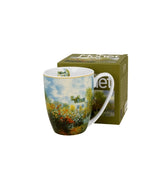 Porcelán bögre 360 ml dobozban Monet kertje Argenteuilban