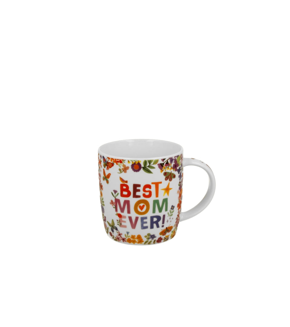 Ajándék Porcelán bögre 400 ml papír díszcsomagolásban Best Mom