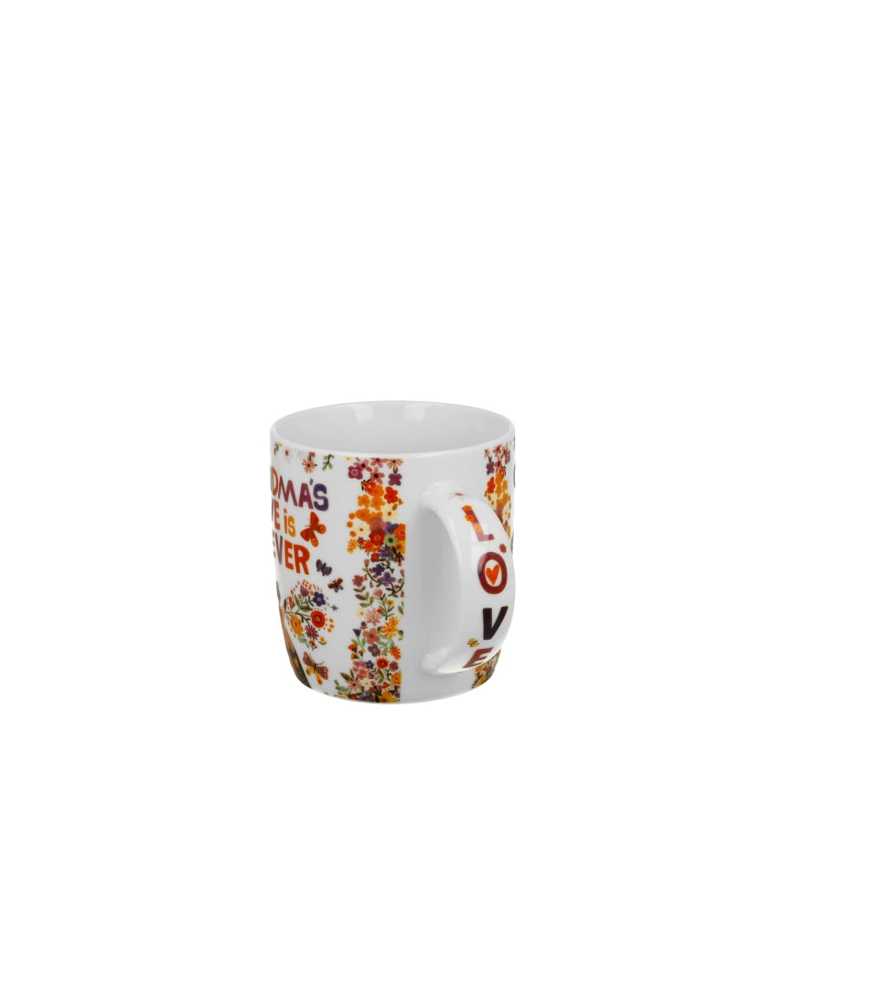 Ajándék Porcelán bögre 400 ml papír díszcsomagolásban nagymamának