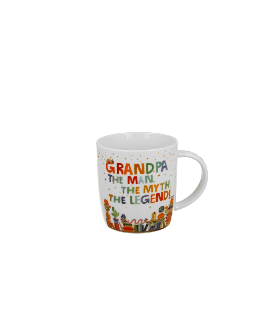 Ajándék Porcelán bögre 400 ml papír díszcsomagolásban nagypapáknak
