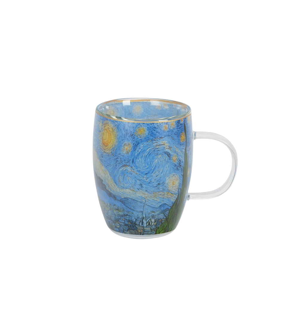 Üveg bögre 350 ml ajándék dobozban Van Gogh Csillagos éj