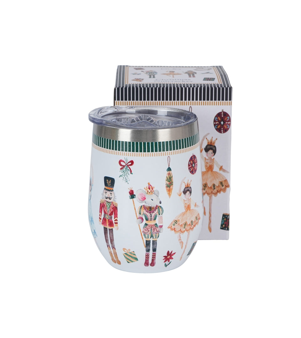 Karácsonyi diótörő Rozsdamentes acél hőtartó termosz pohár 330 ml Christmas Nutcracker