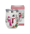 Hóemberes Karácsonyi rozsdamentes acél hőtartó termosz pohár 330 ml Snowman Smile