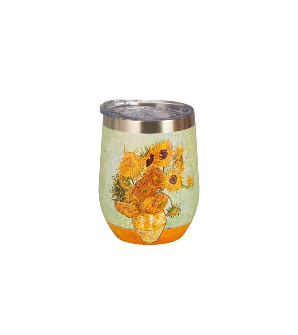 Duplafalú rozsdamentes acél hőtartó termosz bögre Van Gogh Napraforgók 330 ml