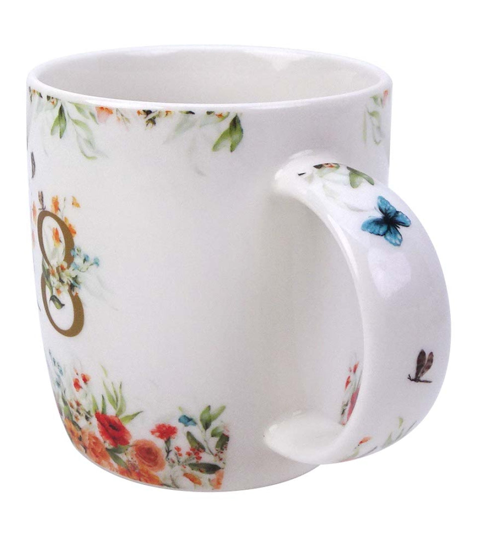 Porcelán bögre 400 ml papír díszcsomagolásban 18. születésnapra