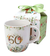 Porcelán ajándék bögre 400 ml díszddobozban 60. születésnap