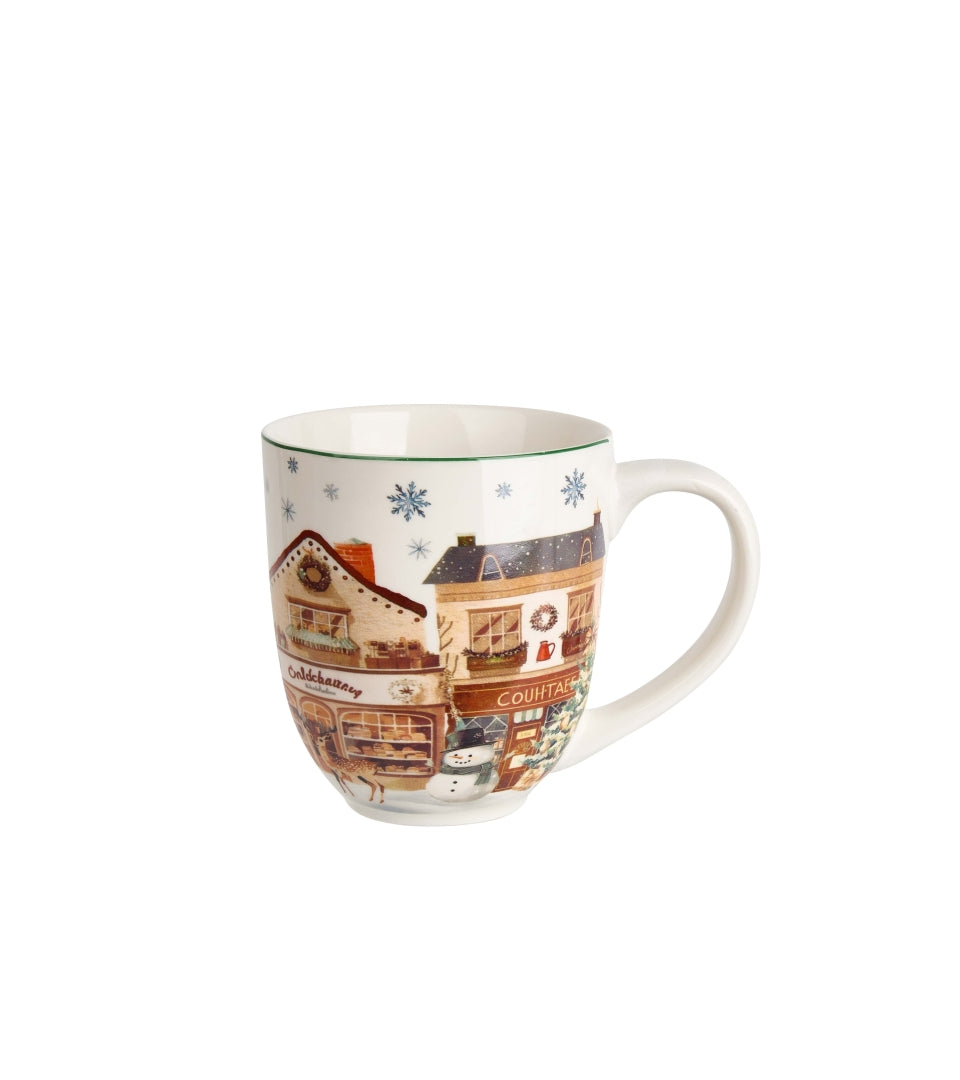 Karácsonyi Porcelán nagy bögre 1 literes díszdobozban Christmas City 2