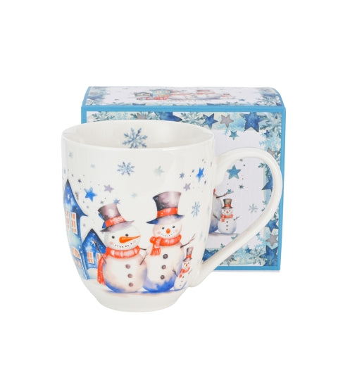 Karácsonyi hóemberes porcelán nagy bögre 1000 ml díszdobozban Snowman