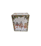 Karácsonyi porcelán szűrős bögre tetővel díszdobozban Christmas Village