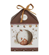Karácsonyi Porcelán teás bögre szűrővel 360 ml házikó díszcsomagolásban Gingerbread House