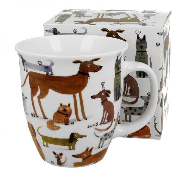 Kutyás nagyméretű porcelán bögre – 650 ml – DOGS