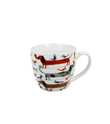 Bögre, csésze Kutyás porcelán bögre 460 ml papír díszcsomagolással Long Dogs
