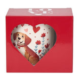 Kutyás porcelán bögre LOVE díszdobozban - nagyméretű - 650 ml