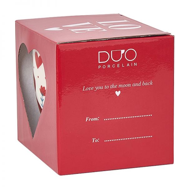 Kutyás porcelán bögre LOVE díszdobozban - nagyméretű - 650 ml