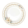 Karácsonyi porcelán lapostányér fehér arany mikulásvirág White Elegance
