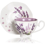 Bögre, csésze Lavender secret porcelán levendula virágos csésze 2 személyes