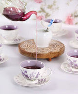 Bögre, csésze Lavender secret porcelán levendula virágos csésze 2 személyes