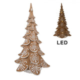 Lámpás LED-es mézeskalács fenyőfa 42 cm