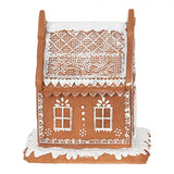 Karácsonyi dekoráció LED-es mézeskalács házikó szíves karácsonyi dekoráció