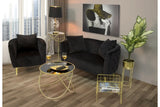Luna arany modern lerakóasztal Ø Ø 40X80 cm Modern lerakóasztal Mauro Ferretti