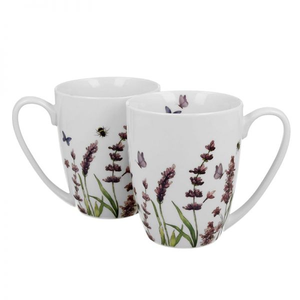 Levendulás porcelán bögre szett – 2 darabos 360 ml – díszdobozos – Classic Lavende