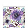 Lila virágos háromrétegű papírszalvéta 25x25 cm 20db-os Purple dream